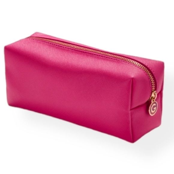 🌹2/$15 Grande Branded Cosmetic Bag Pink Gold - Picture 1 of 6